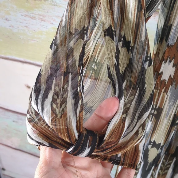 Sara Michelle Petite Multicolor 3/4 Sleeve Top - Picture 2 of 5